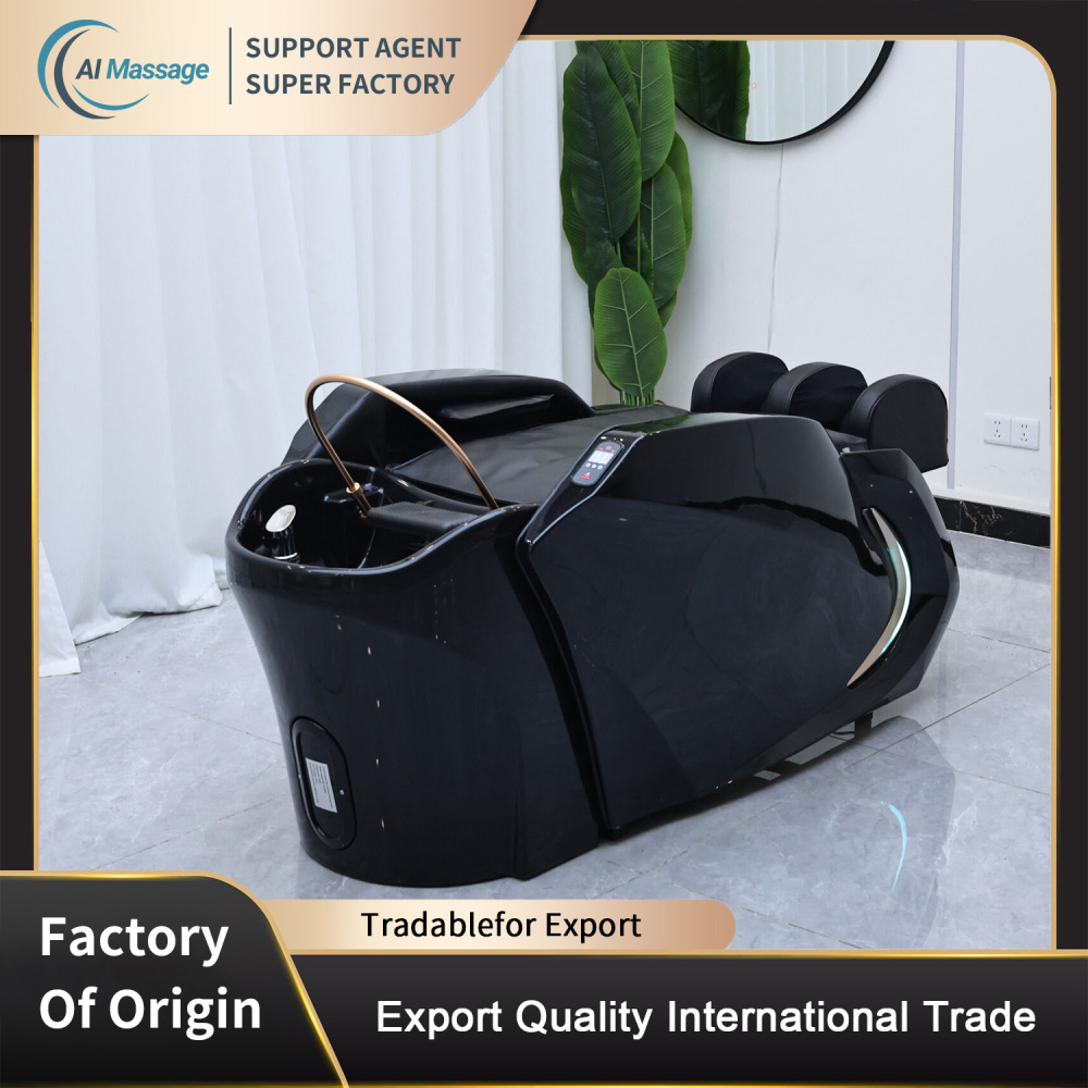 Luxury Multifunctional Electric Massage Shampoo Bed with Steam Water Circulation - Commercial Furniture for Beauty and Hairdressing - Head Therapy Bed, Beauty and Hairdressing Shampoo and Massage Bed Equipment