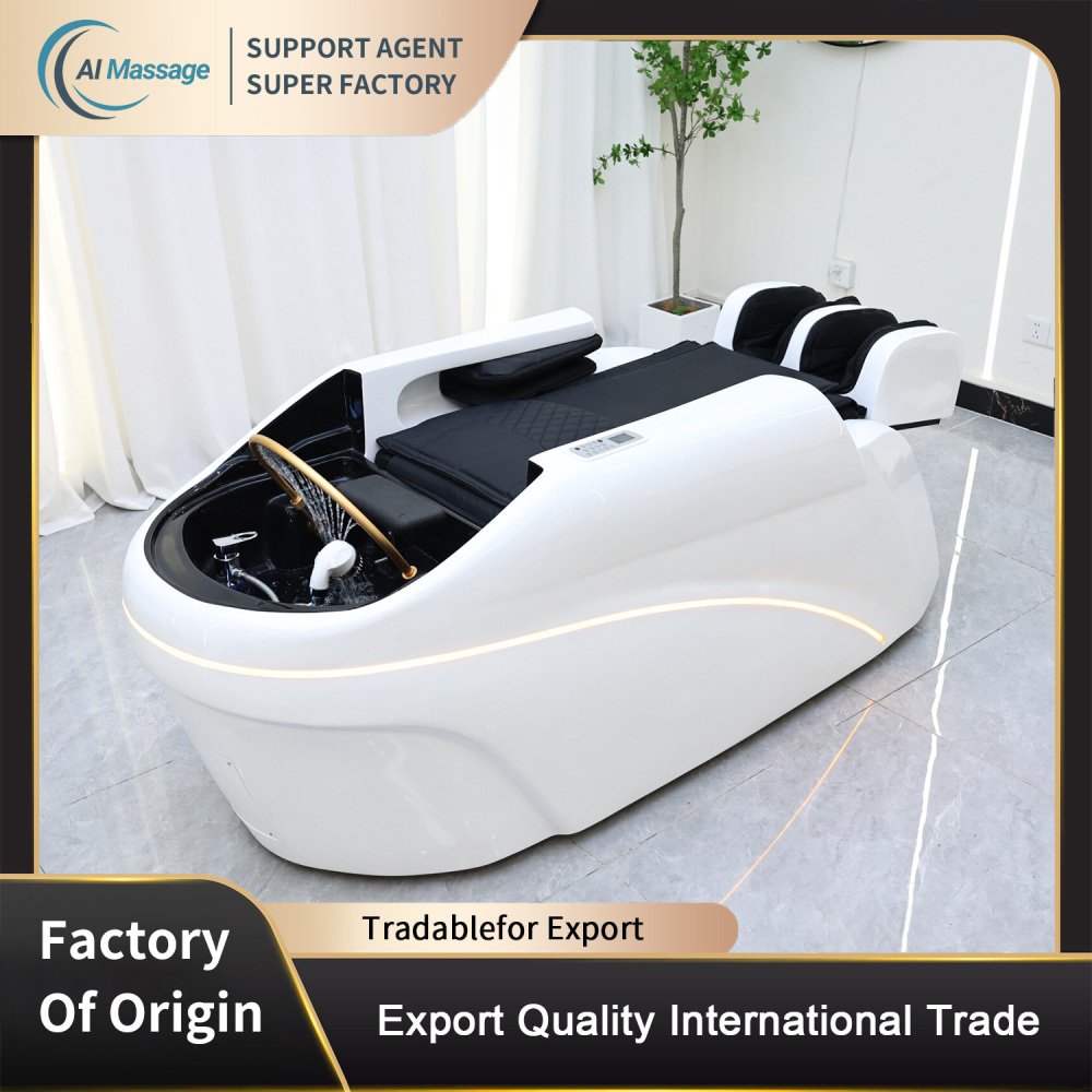Intelligent electric massage shampoo bed, salon furniture, massage head care table, spa table, beauty salon equipment