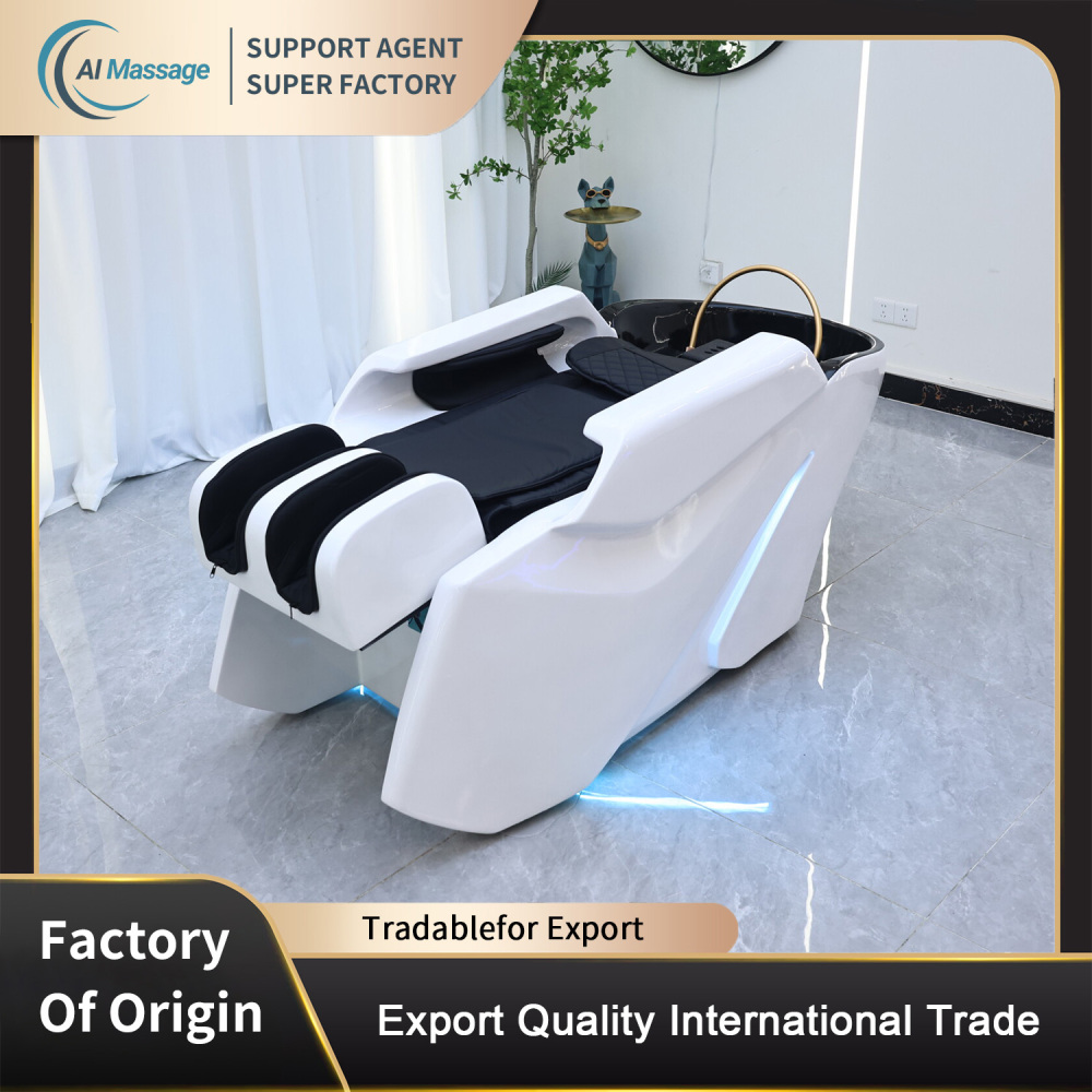 Modern design electric intelligent massage shampoo bed, salon furniture, with steam water circulation spa treatment bed, beauty salon massage bed, commercial furniture equipment.