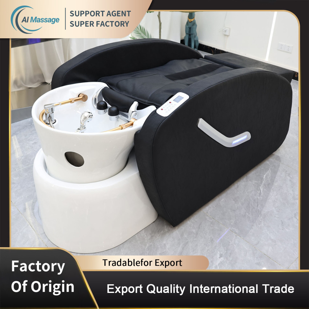 Modern and stylish electric massage shampoo bed, hair care equipment, salon/hair salon commercial furniture, beauty center massage bed
