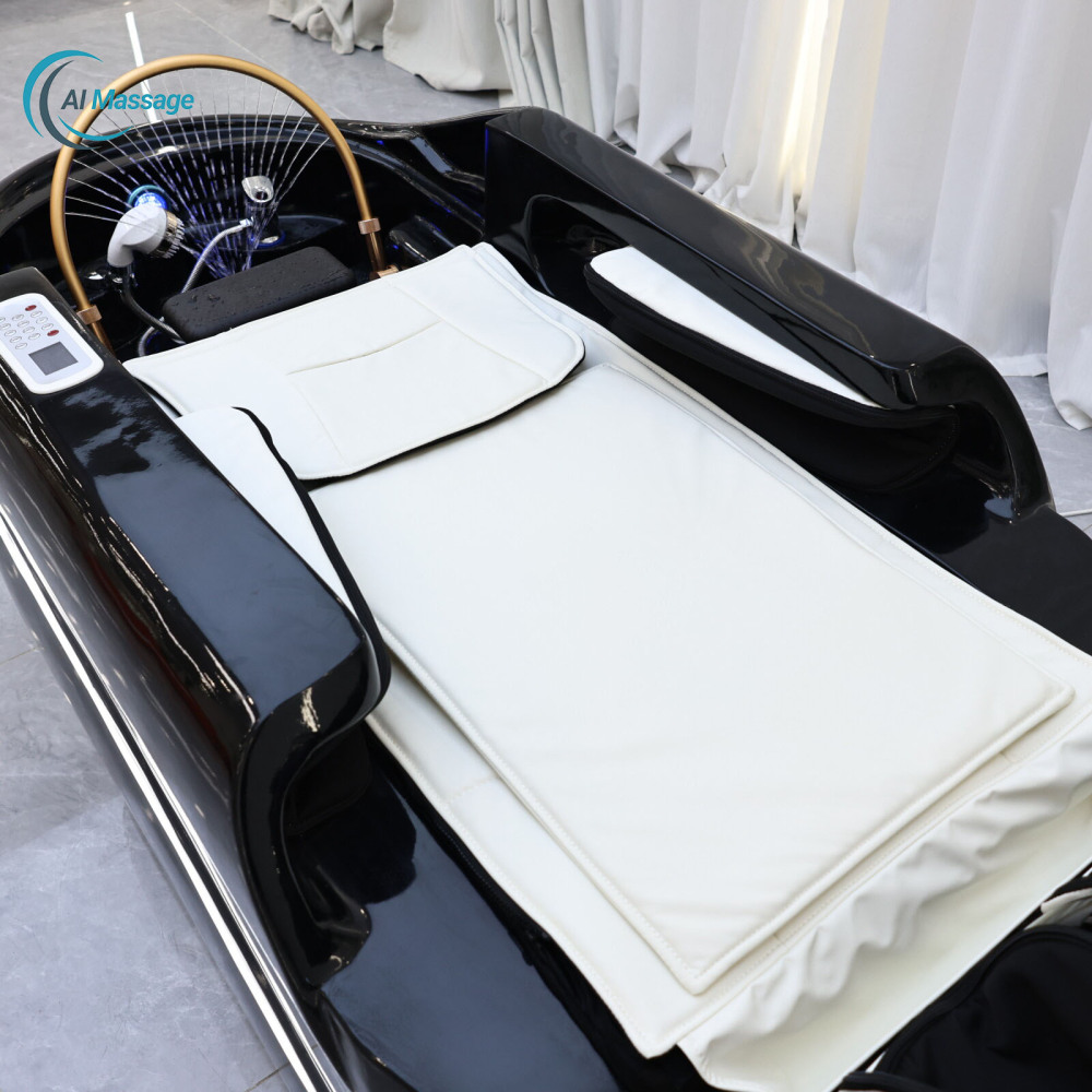 Commercial salon furniture, electric intelligent multi-functional shampoo bed, stylish design, massage center equipment, head therapy spa equipment, beauty center care equipment.