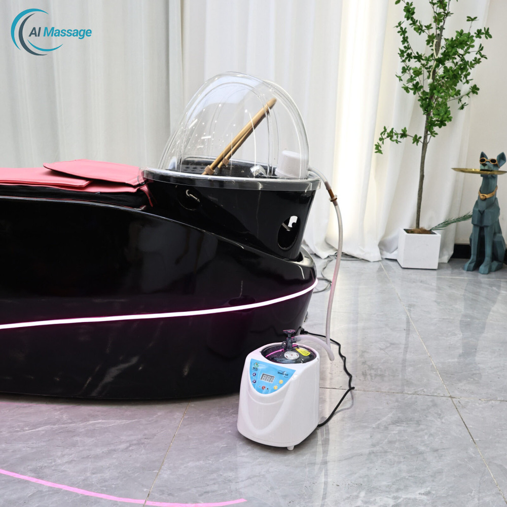 Luxury multi-functional electric massage bed, salon hair styling and shampoo bedside therapy equipment, salon commercial furniture