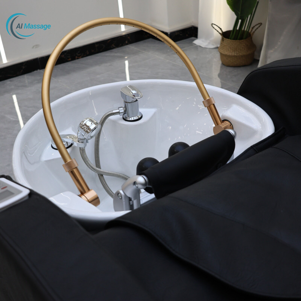 Modern and stylish electric massage shampoo bed, hair care equipment, salon/hair salon commercial furniture, beauty center massage bed