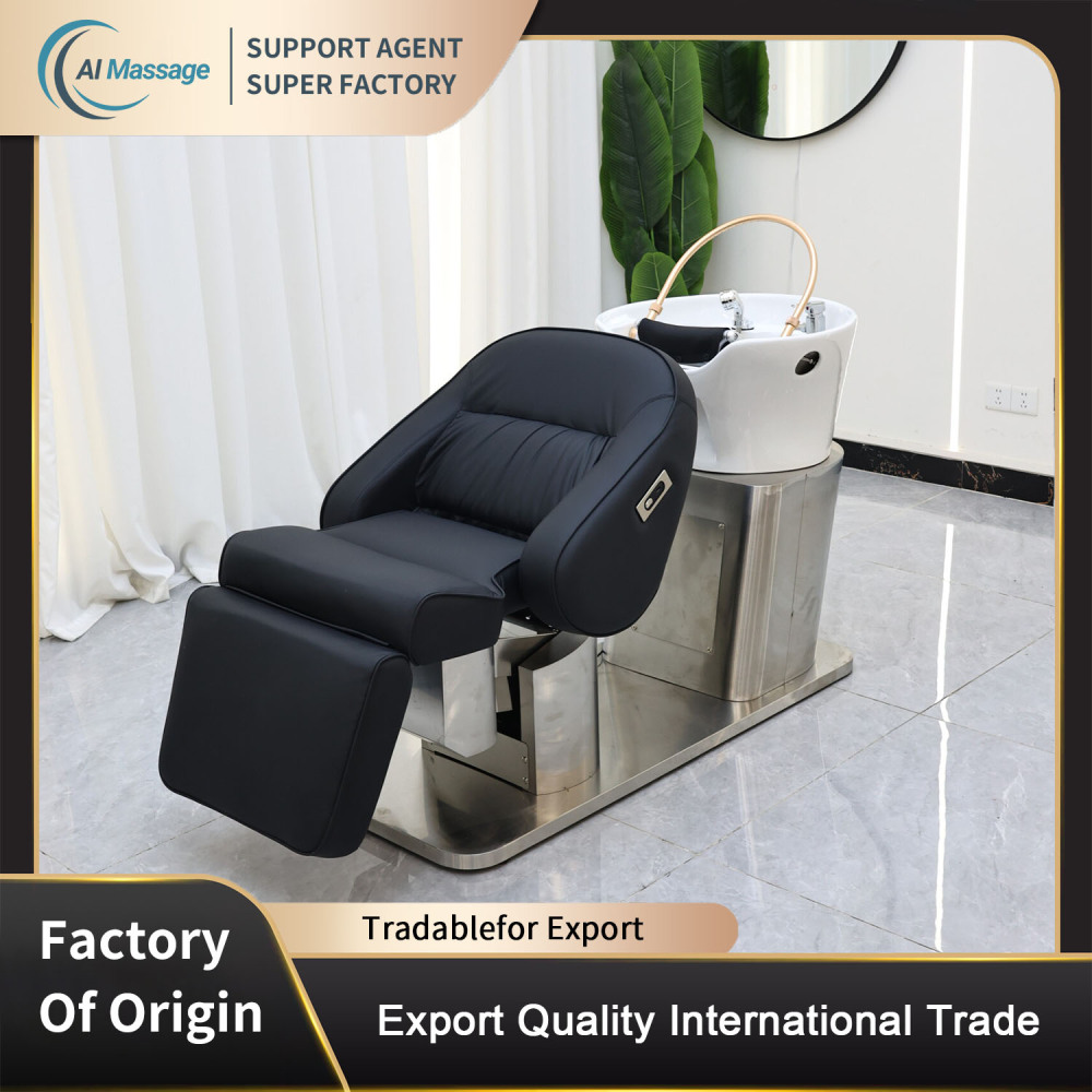 High Quality Salon Furniture Smart Control Lift Stretch Shampoo Chair Beauty Salon Styling Chair