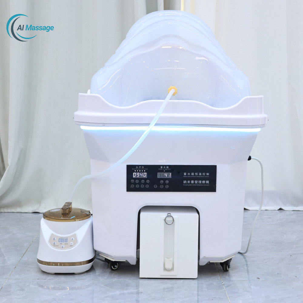 Portable shampoo basin/shampoo bed accessories salon hairdressing furniture multi-functional shampoo basin with steam and water circulation spa shampoo basin