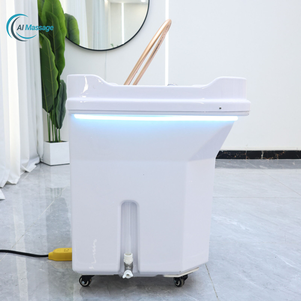 Portable shampoo basin/shampoo bed accessories salon hairdressing furniture multi-functional shampoo basin with steam and water circulation spa shampoo basin