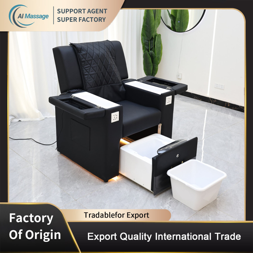 Portable sofa foot bath chair salon furniture equipment, no pipe connection required, beauty and nail salon foot bath chair, stylish and practical nail sofa furniture manufacturer.