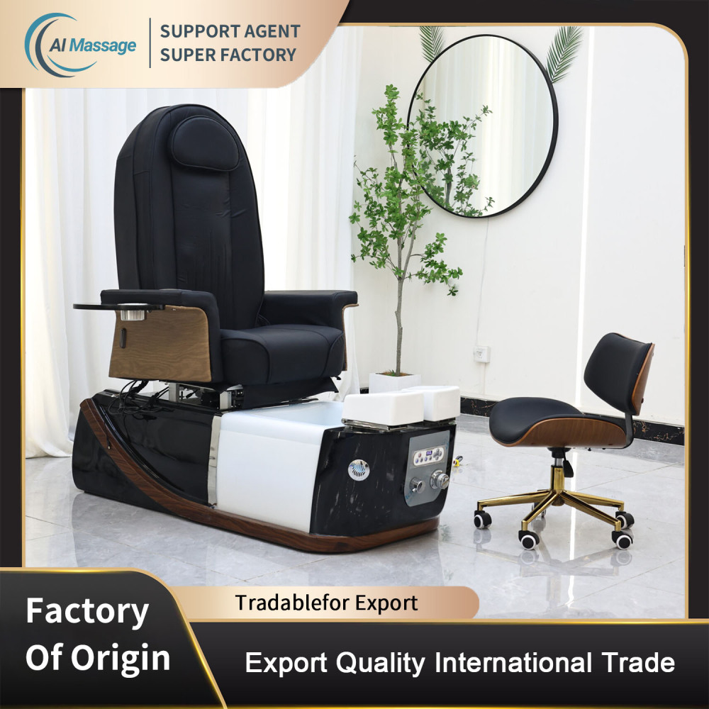 High-end luxury foot bath chair for salons and hair salons, featuring multi-functional massage and wave-wave lights, and intelligent adjustable foot bath chair for beauty centers.