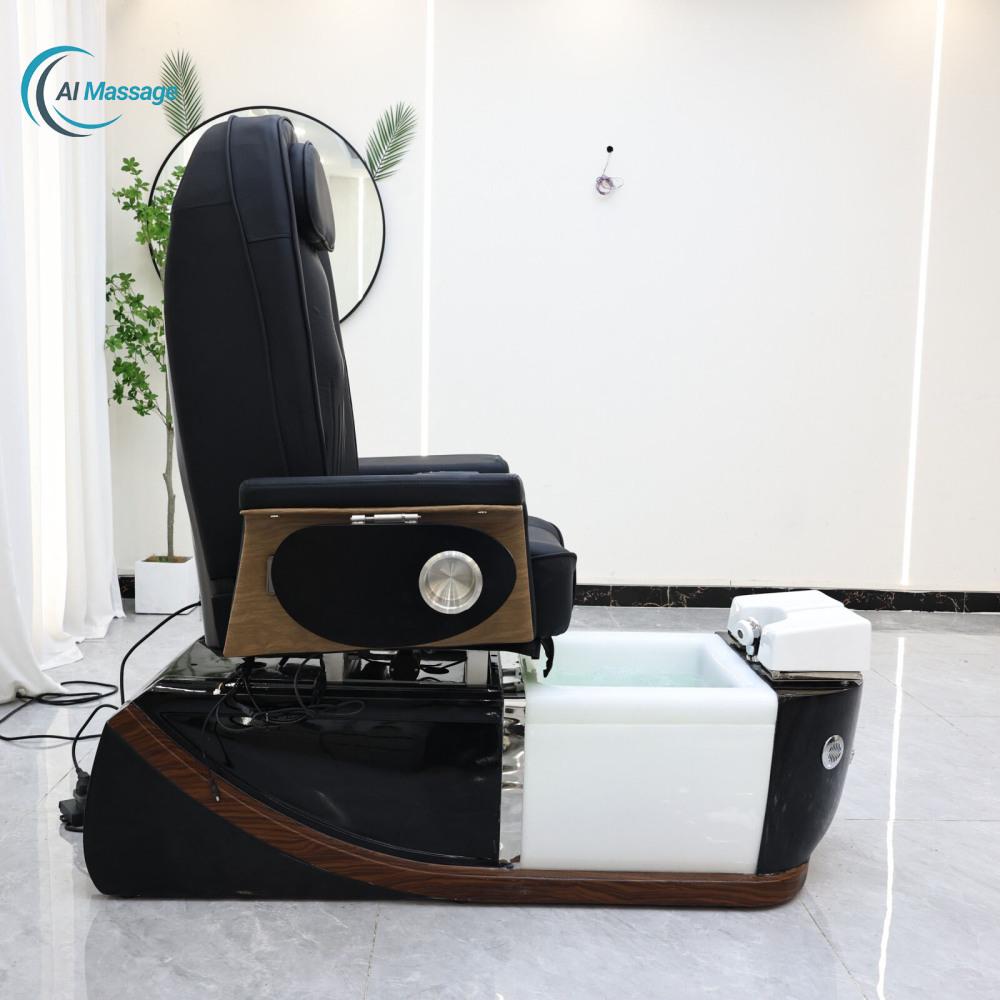 High-end luxury foot bath chair for salons and hair salons, featuring multi-functional massage and wave-wave lights, and intelligent adjustable foot bath chair for beauty centers.