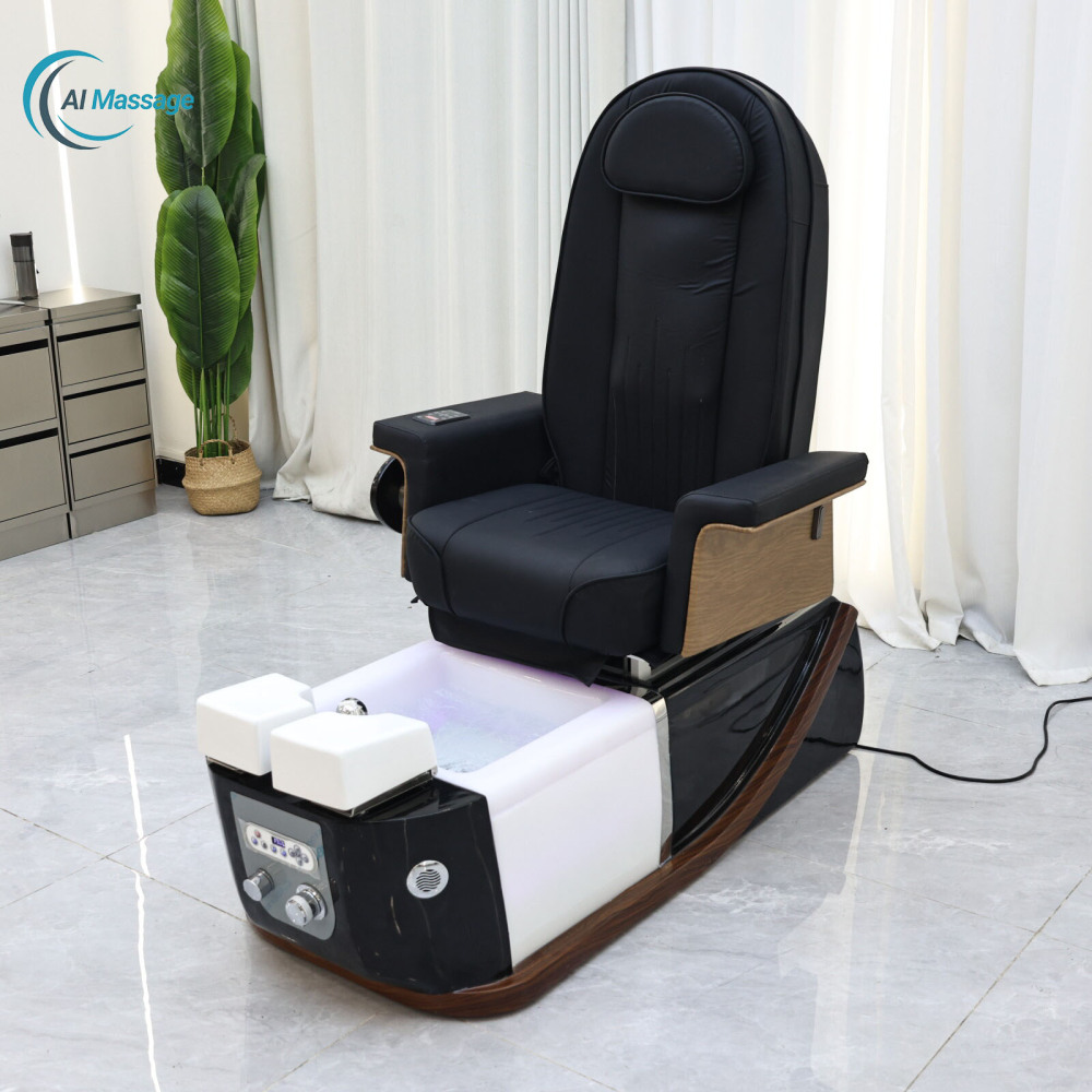 High-end luxury foot bath chair for salons and hair salons, featuring multi-functional massage and wave-wave lights, and intelligent adjustable foot bath chair for beauty centers.