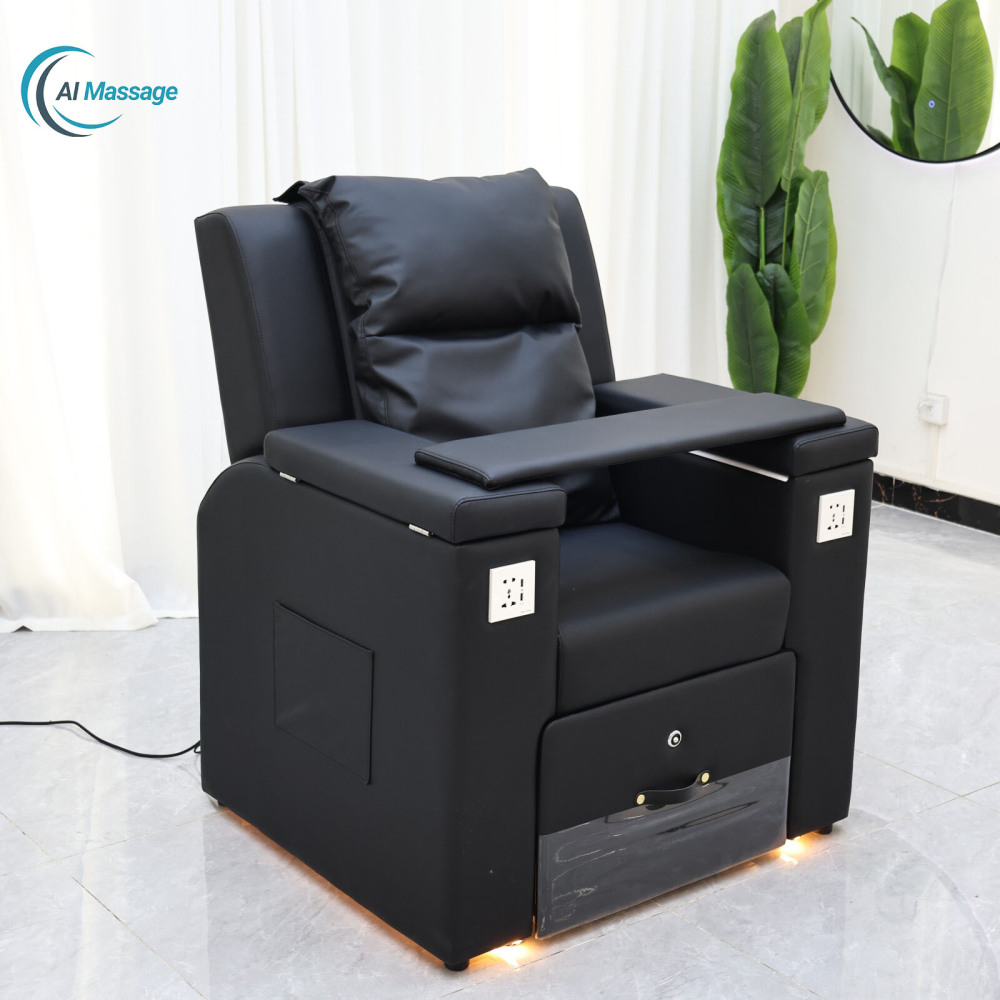 Portable sofa foot bath chair salon furniture equipment, no pipe connection required, beauty and nail salon foot bath chair, stylish and practical nail sofa furniture manufacturer.
