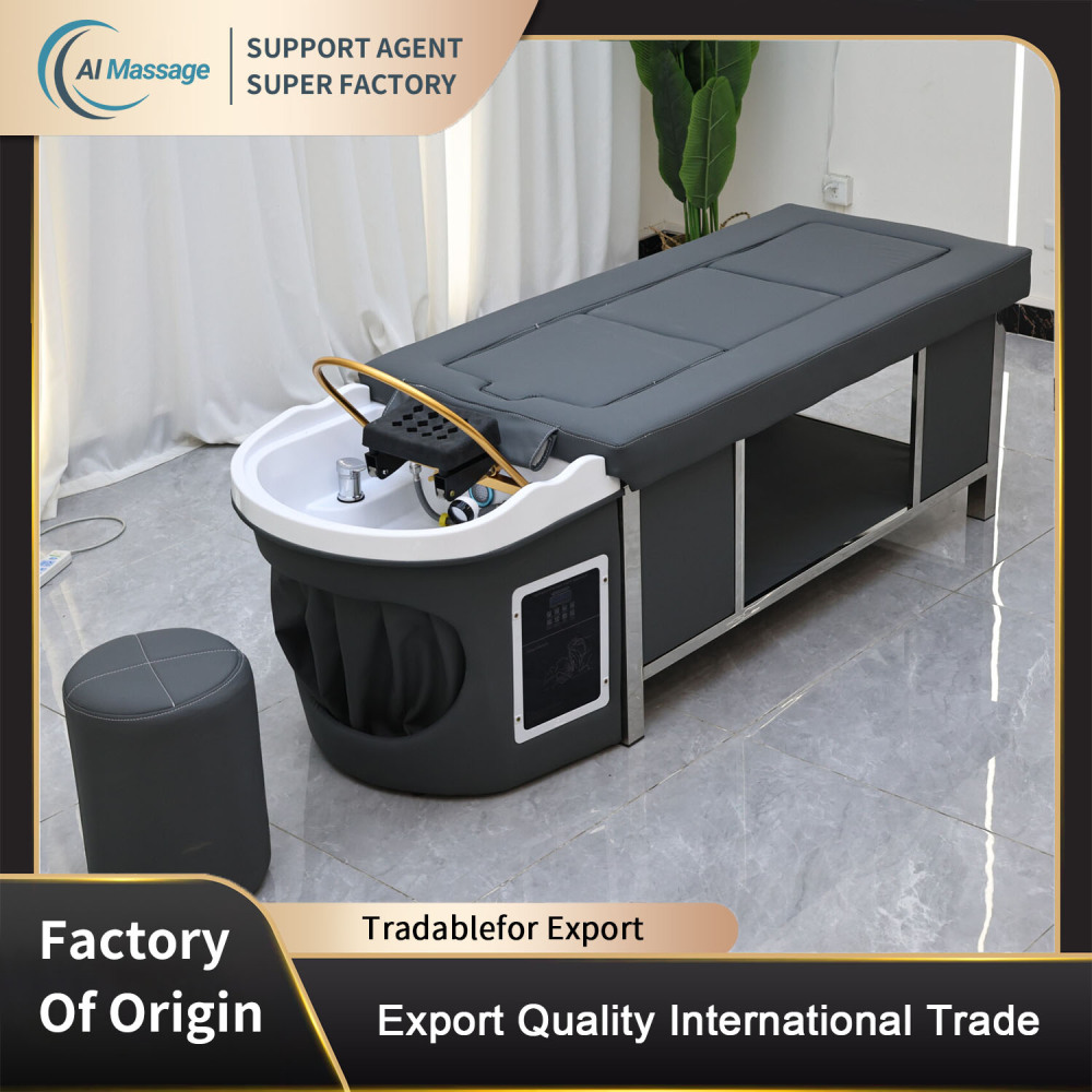Multifunctional Thai massage bed, salon shampoo bed, foot bath center, spa equipment with steam heating configuration