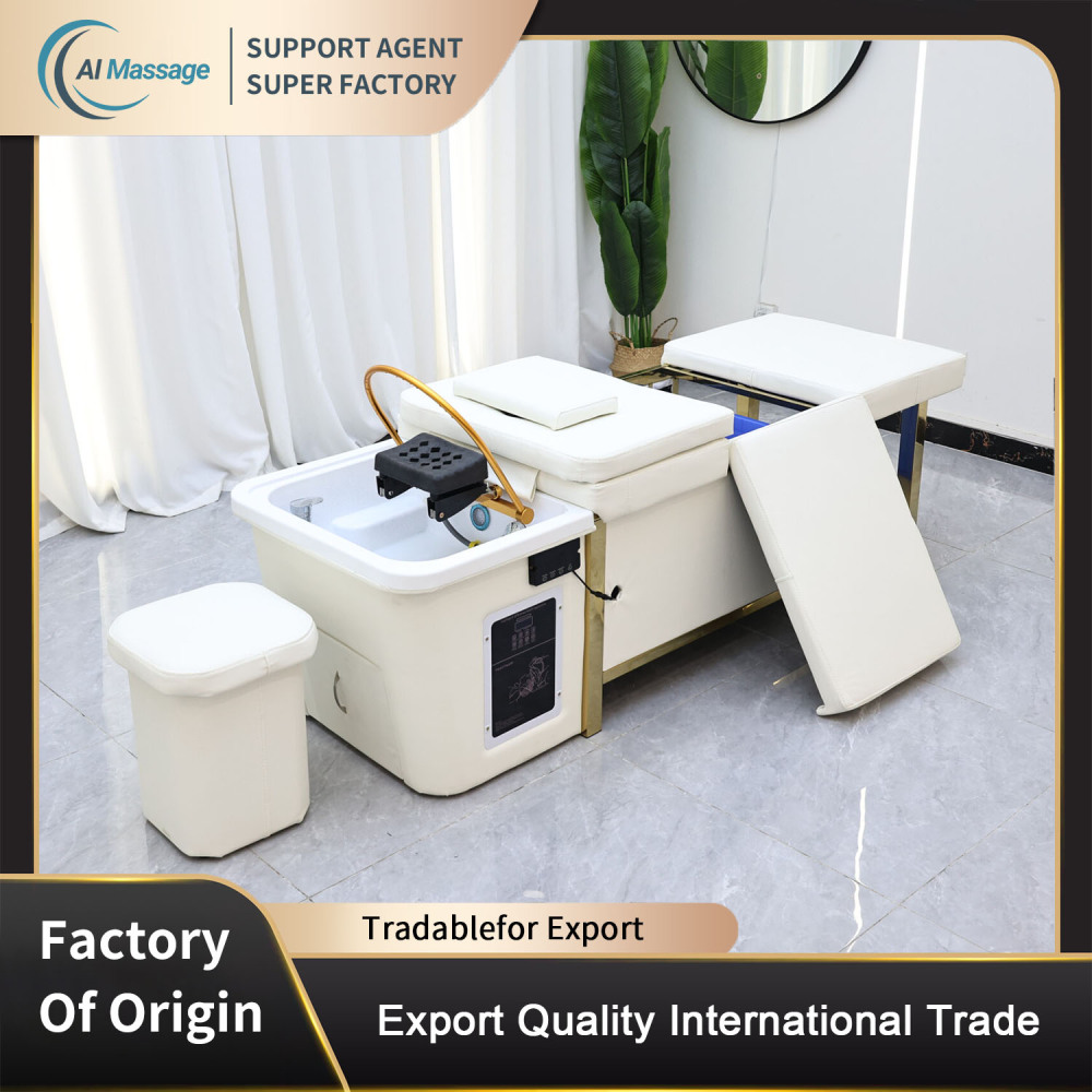 Portable waterless shampoo bed, salon hair care bed, simple and practical massage bed, salon equipment, spa furniture manufacturer