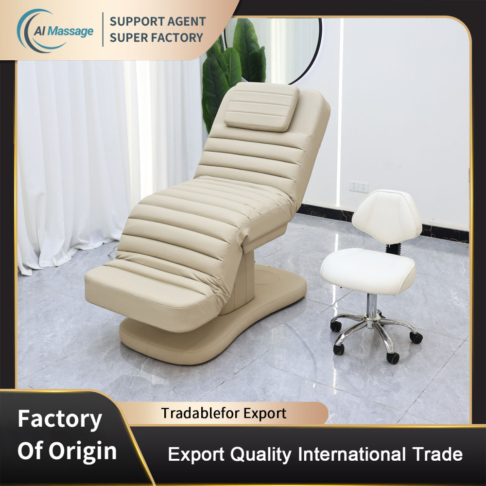 Adjustable electric beauty bed, facial massage bed, spa clinic massage bed, medical equipment