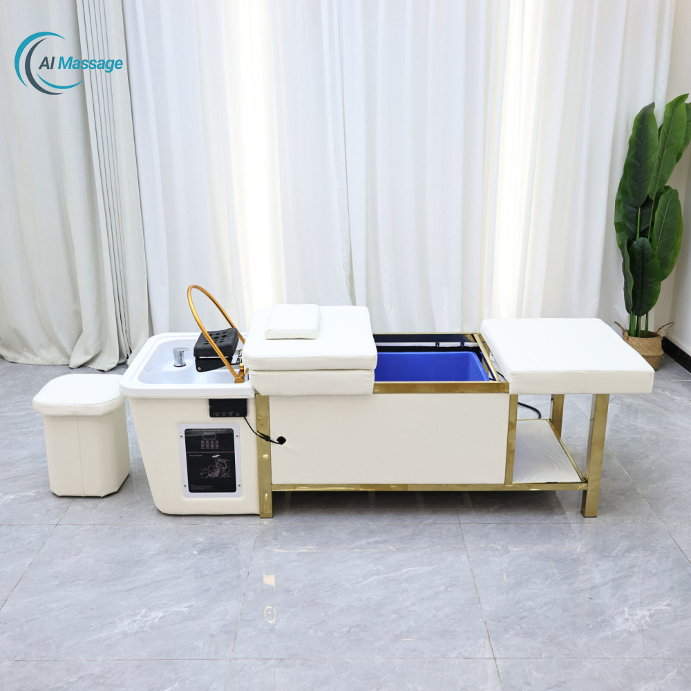 Portable waterless shampoo bed, salon hair care bed, simple and practical massage bed, salon equipment, spa furniture manufacturer