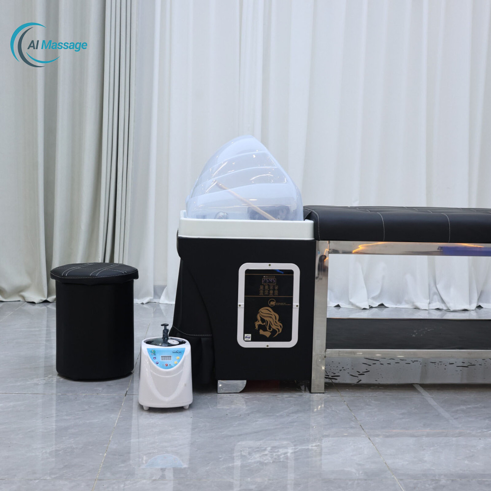 Thai-style shampoo bed, high-quality, simple and stylish massage bed, salon furniture, beauty salon and spa equipment, foot bath center equipment.