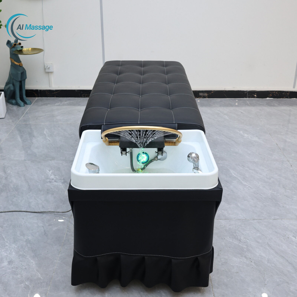 Thai-style shampoo bed, high-quality, simple and stylish massage bed, salon furniture, beauty salon and spa equipment, foot bath center equipment.