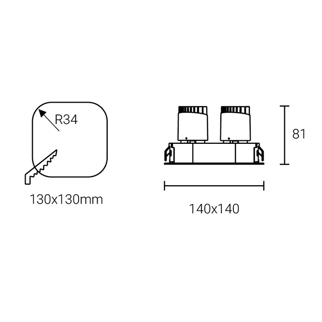 Led Down Light #XQ-100301E
