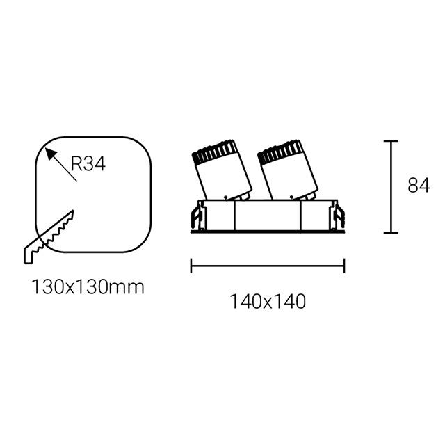 Led Down Light #XQ-100302E