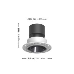 Dwarf ultra-thin- non-adjustable COB spot light