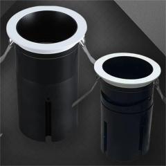 Looking up at the small spotlights