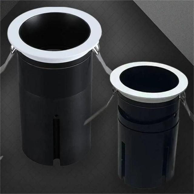 Looking up at the small spotlights