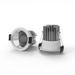 Anti-Glare COB LED Spotlight | Recessed Ceiling Spotlight with Aluminum Heatsink for Hotel & Office Lighting