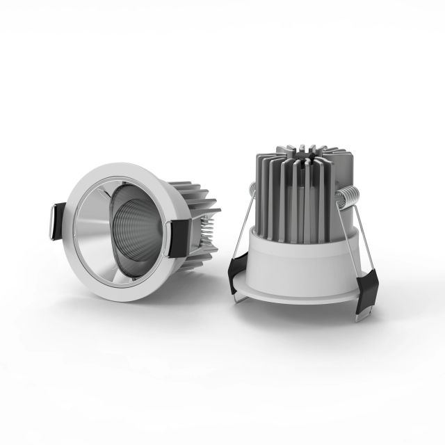 Anti-Glare COB LED Spotlight | Recessed Ceiling Spotlight with Aluminum Heatsink for Hotel & Office Lighting