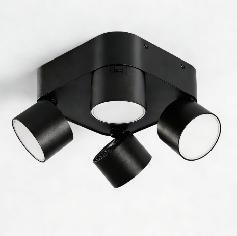 Surface Mounted Downlight, 1-4 Heads Available, 360° Rotatable Adjustable Angle Ceiling Light