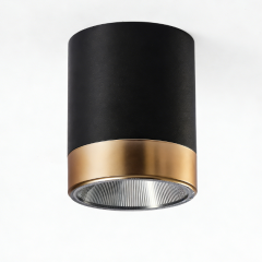 Anti-Glare Surface Mounted Spotlight, No-Drill Ceiling Downlight for Living Room & Bedroom