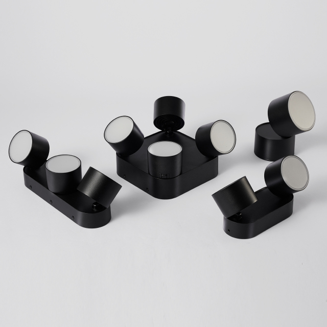 Surface Mounted Downlight, 1-4 Heads Available, 360° Rotatable Adjustable Angle Ceiling Light