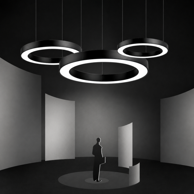 Circular LED Ring Pendant Light