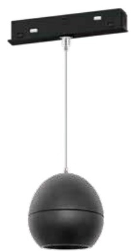 VOC Lighting HS-CXDY100 48V magnetic track pendant light: &Oslash;100 mm globe, 110 mm deep, on a 10 to 1000 mm adjustable drop