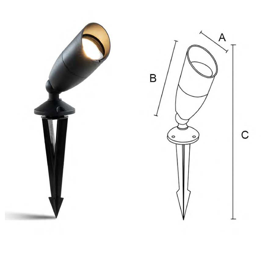MB18-601 Spike product illustration and drawing