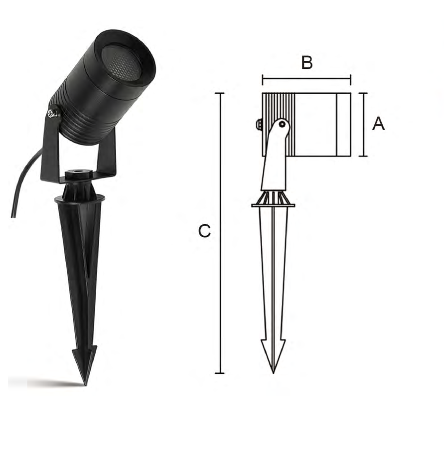 MB18-612 Spike product illustration and drawing