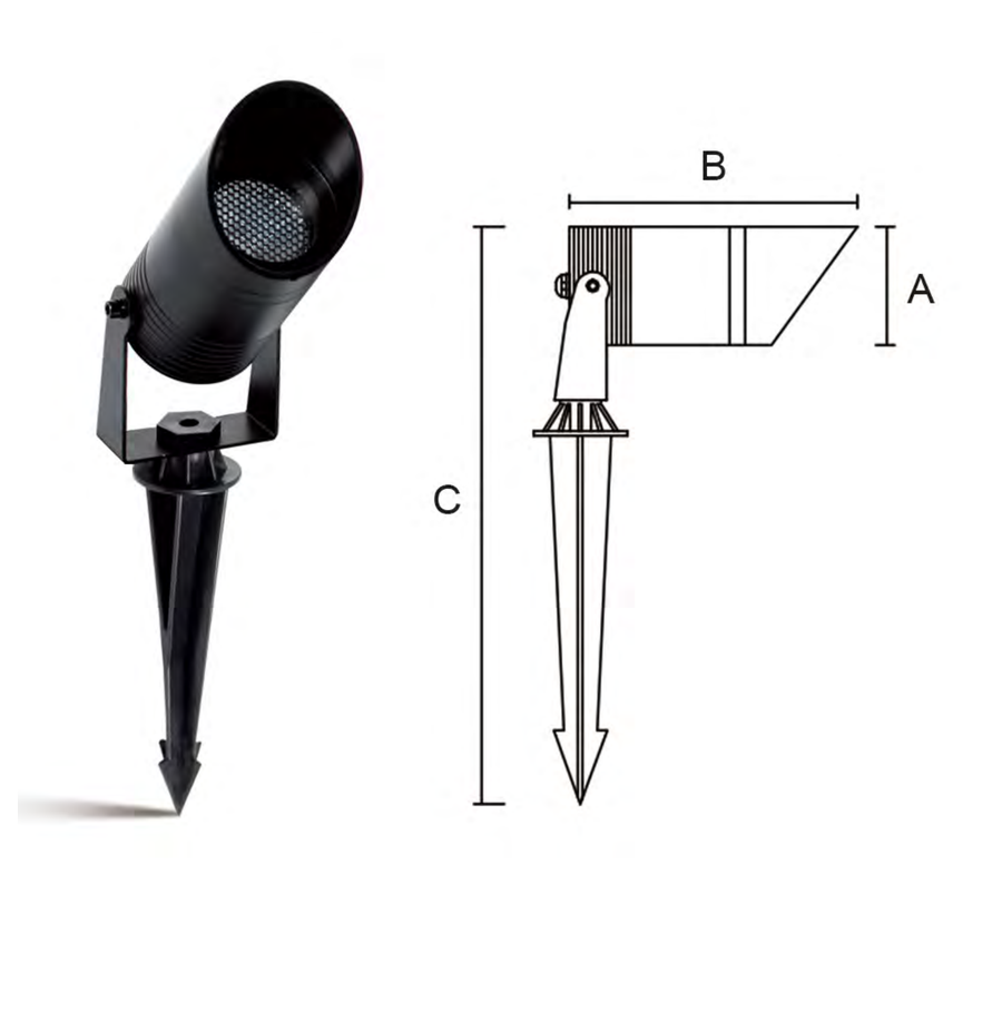 MB18-614 Spike product illustration and drawing