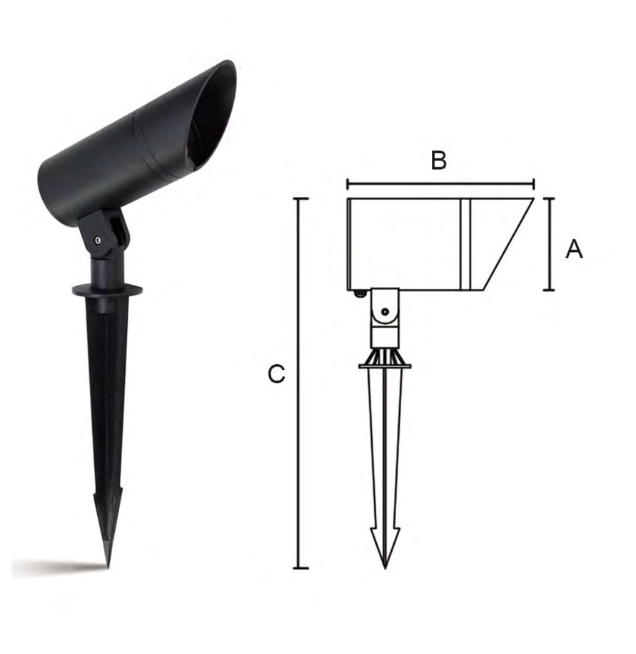MB18-616 Spike product illustration and drawing