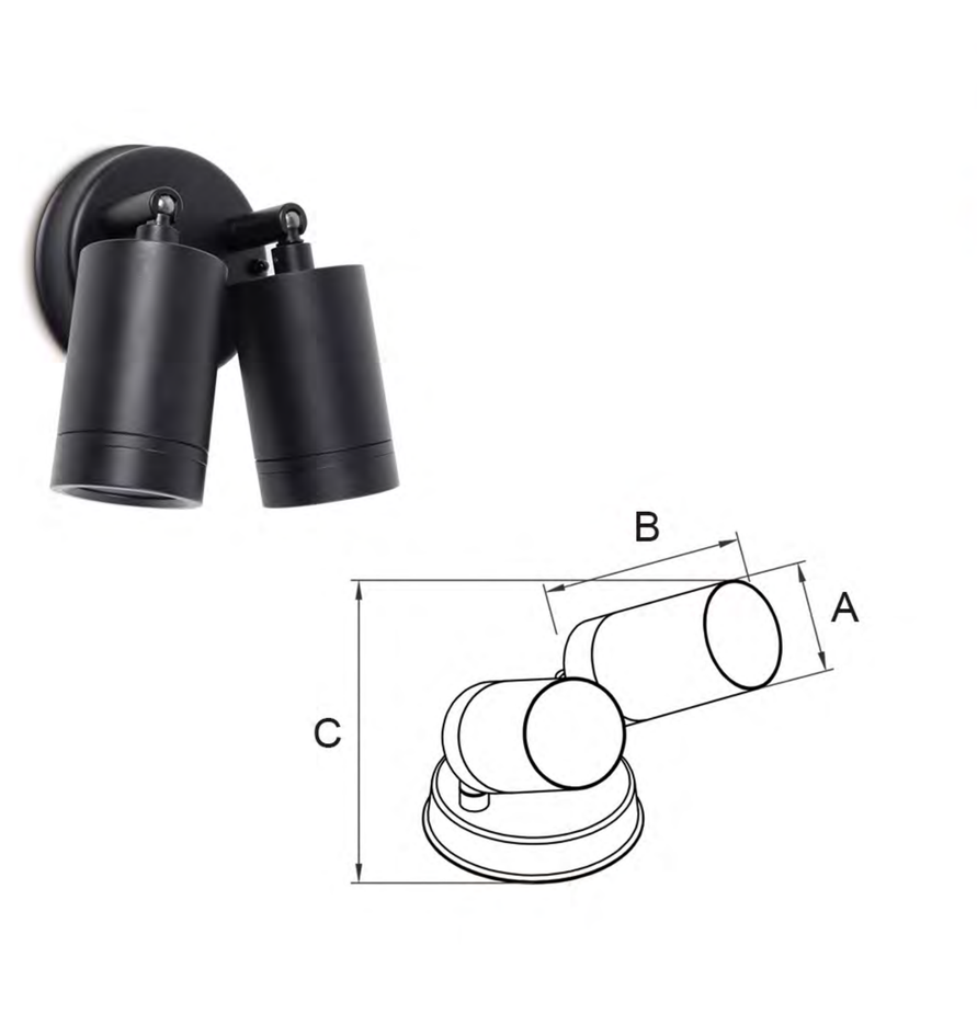 MB23-0108 Wall / base product illustration and drawing