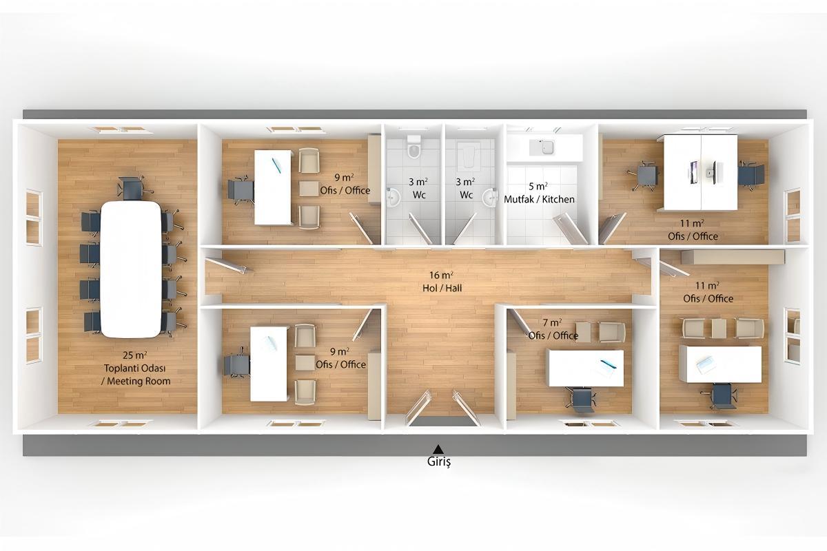 Mobile Site Office Buildings 125 m²
