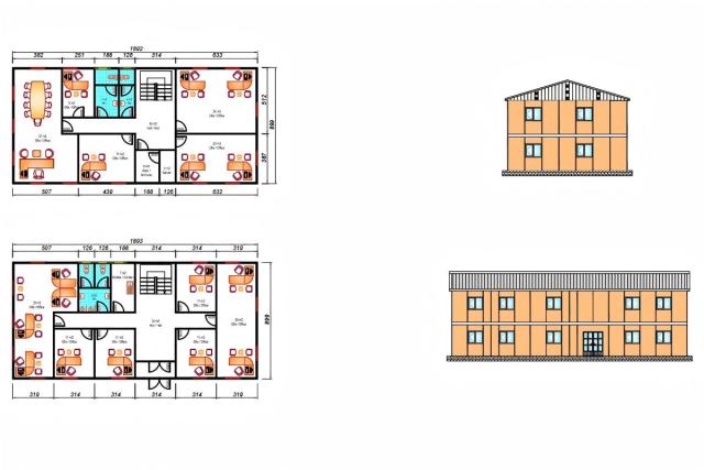Temporary Modular Office Buildings 340 m²