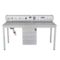 Bancada de trabalho para equipamentos de ensino profissional, bancada de trabalho para laboratório escolar, equipamentos para formação elétrica.