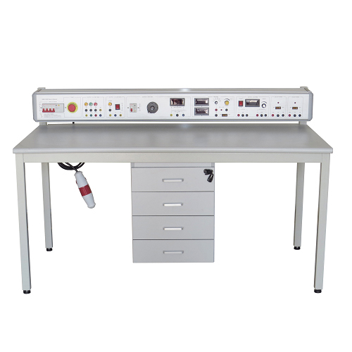 Bancada de trabalho para equipamentos de ensino profissional, bancada de trabalho para laboratório escolar, equipamentos para formação elétrica.