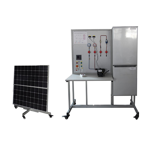 مجموعة ثلاجة تعمل بالطاقة الشمسية مع لوحة معدات تعليمية معدات التعليم المهني معدات التدريب المتجددة