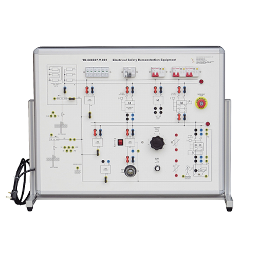 Sprzęt do demonstracji bezpieczeństwa elektrycznego, stół warsztatowy do szkoleń zawodowych, stół laboratoryjny do celów edukacyjnych, sprzęt do szkoleń elektrycznych