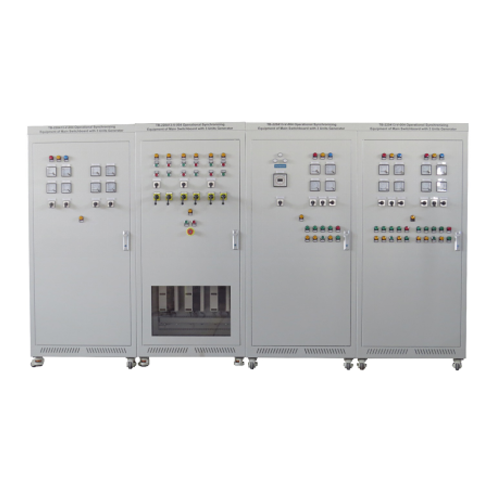 Operational Synchronizing Equipment of Main Switchboard With 3 Units Didactic Equipment School Equipment Training Electrical Training Equipment