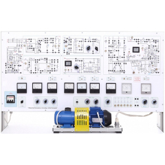 Bancada para atividades laboratoriais no curso "Engenharia Eletrotécnica com Fundamentos de Eletrónica" - Equipamento de laboratório escolar para formação em eletricidade.