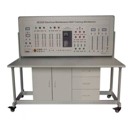 Kontrola prędkości silnika trójfazowego, warsztat szkoleniowy, wyposażenie warsztatu, wyposażenie edukacyjne, sprzęt do szkoleń elektrycznych