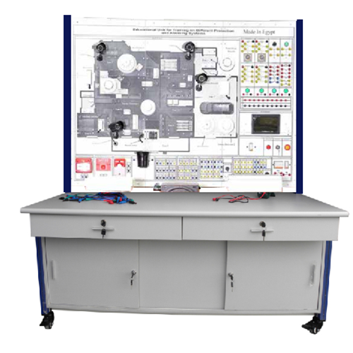 Educational Unit for Training on Different Protection and Alarming Systems Building Automation Wire Trainer Teaching Equipment Didactic Equipment