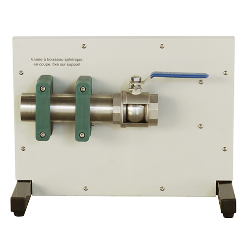 Ball Valve, Cutaway, Fixed On Bracket Didactic Equipment Vocational Education Equipment Fluid Mechanics Lab Equipment
