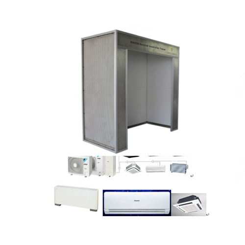 Unité de formation/simulation de centrale de climatisation/chauffage VRV, formateur en réfrigération, équipement de formation professionnelle, matériel pédagogique